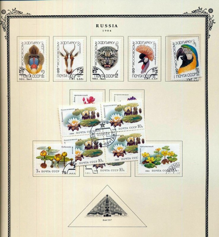 RUSSIA 1984 Sheets Incl.Art M&U on 8 Pages(Apx 50+ Items) RK946 