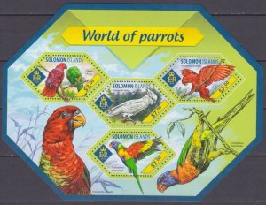 2014 Solomon Islands 2632-2635KL Birds - Parrot 9,50 €