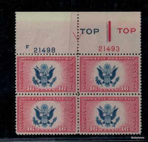 BOBPLATES #CE2 Plate Block 21493 F21498 F-VF NH Type II DCV=$100