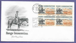 1176 RANGE CONSERVATION 4c, 1961 U/A ARTMASTER FIRST DAY COVER, BLK/4.