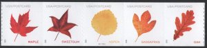 NEW ISSUE (Forever) Vibrant Leaves Coil Plate Strip of Five (2025) SA