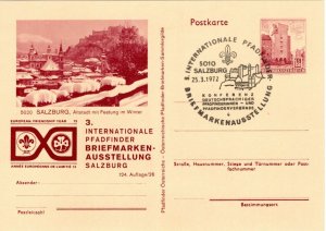 Austria 1972 Scouting Postal Card with cancel