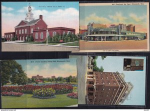 USA 4 Color Postal Cards Used/Unused Minn 16083