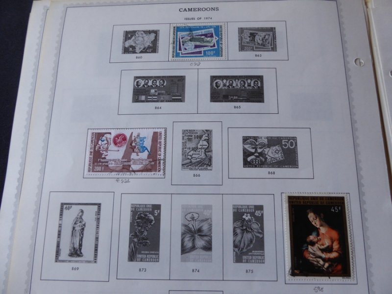 Cameroun 1916-1982 Stamp Collection on Album Pages