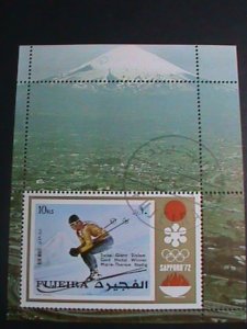 Fujeira Stamp-1972 Saporo'72 Winter Olympic Games Japan CTO MNH-S/S sheet