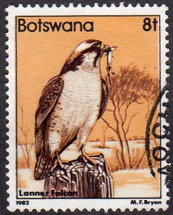 Botswana 310 - Used - 8t Lanner Falcon (1982) (cv $1.75)