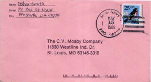 United States Fleet Post Office 25c Grosbeak Flora and Fauna 1989 U.S. Navy F...