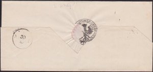 POLAND c1860 cover - folded wrapper ex GLOGAU to Sprottau...................1548