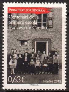Andorra (French) #722  MNH - First French School in Canillo (2013)