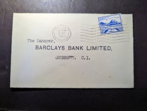 1943 England British Channel Islands Cover Jersey CI St Helier Barclays Bank