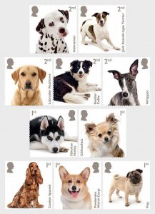 stamps of Great Britain 2024 - Dogs - Set