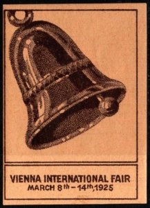 1925 Austria Poster Stamp Vienna International Fair March 8-14. 1925