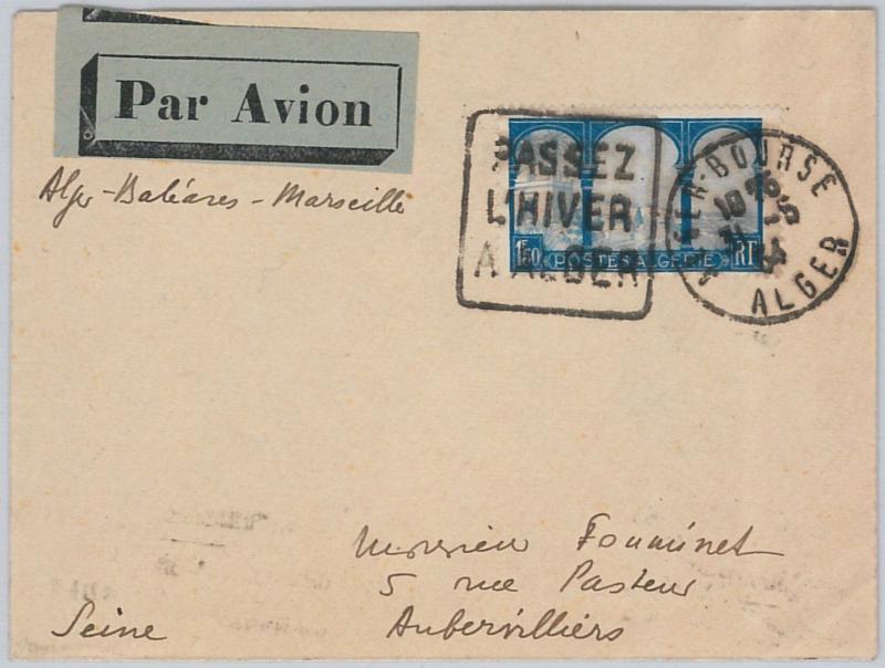 56762 - AVIATION - Muller # 42  First Flight Cover ALGERIA - Palma de Mallorca