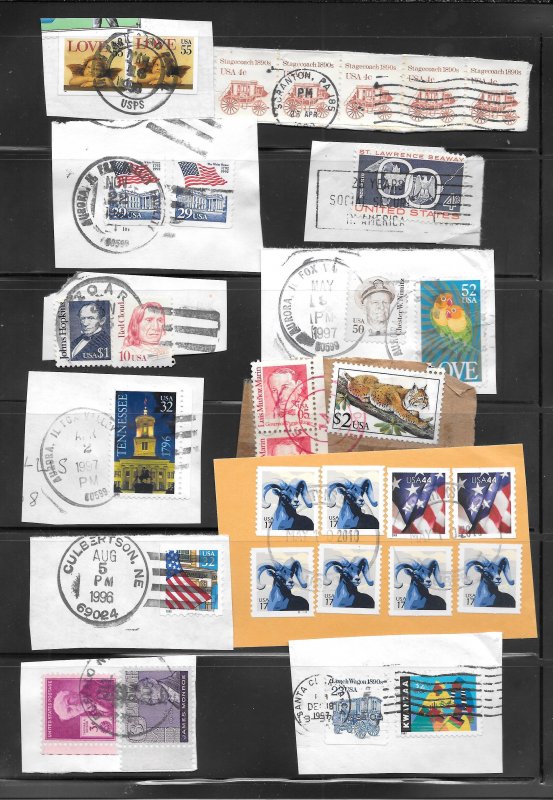 Just Fun Page #2537 U.S. Mixture POSTMARKS & CANCELS Collection / Lot (12767)