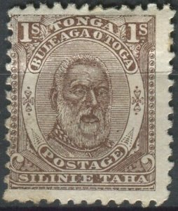 Tonga 1892 SG14 1s brown King George I MH