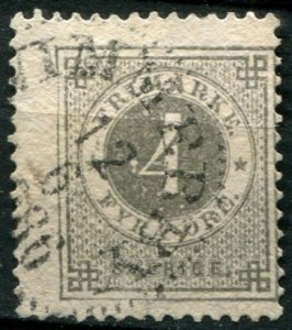 Sweden Sc#18 Used, 4o gray, Circle type (1876)