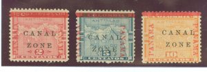 Canal Zone #11-13 Unused Single (Complete Set)