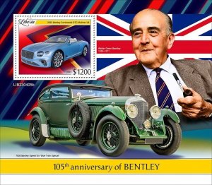 LIBERIA 2023 105th ANNIVERSARY OF BENTLEY SOUVENIR SHEET MINT NH