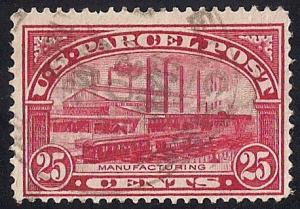 Q9 25 cents Manufactuturing Stamp used F