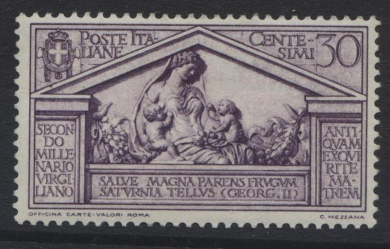 Italy - Scott 251 -Helenus and Aeneas-1930 - MVLH - 30c Dull Violet