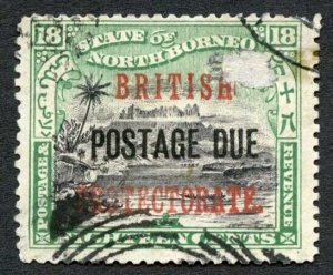 North Borneo SGD48 18c (corner crease) opt Post Due Cat 30 Pounds