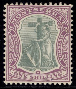 MONTSERRAT EDVII SG30, 1s green & bright purple, LH MINT. Cat £15.