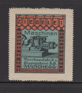 Austrian Advertising Stamp- Brickworks Machines & Iron Foundry, Marchegg MH