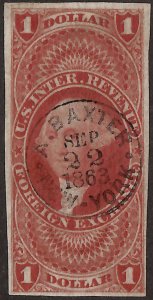 United States Revenue Stamp R68a SON Circular HS Cancel