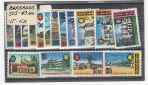 [SOLD] BARBADOS (MM41) # 328-343 VF-MNH VARc 1970 VARIOUS LANDMARK STAMPS SET #2