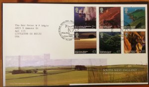 GB FDC 2005 SOUTH-WEST ENGLAND . TALLENTS HOUSE (BUREAU) HANDSTAMP