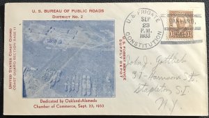 US #684 US Naval Ship Cover USS Constitution Oakland CA 9/23/1933 L37