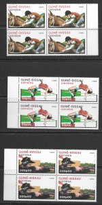 Guinea-Bissau 719-26 MNH set x 4, vf 2020 CV $64.00