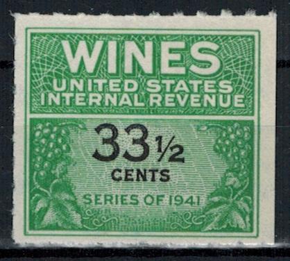 USA - Revenues - Wines - Scott RE188 MNH