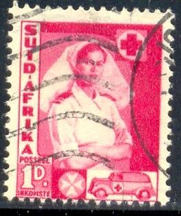 Nurse and Ambulance, South Africa SC#82b used