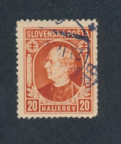 Slovakia 1939 - Scott 28 used - 20h, Andrej Hlinka