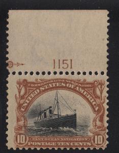 1901 Sc 299 PAN AMERICAN  MNH plate number, Hebert CV $990