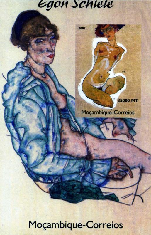 Mozambique 2002 EGON SCHIELE s/s Imperforated Mint (NH)