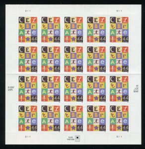 4407 Celebrate Sheet of 20 44¢ Stamps MNH 2009