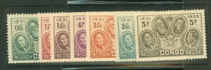 Belgian Congo #159-165 Unused Single (Complete Set)