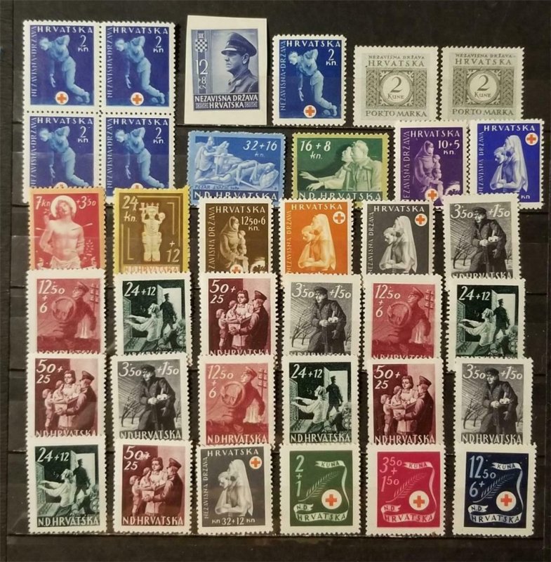 CROATIA Stamp Lot MH Mint Hinged Unused T8181