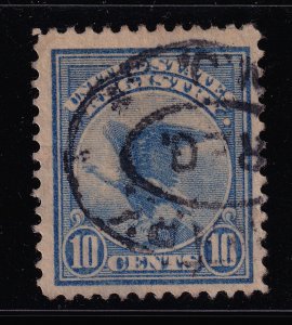 1911 Registry Mail 10c ultramarine Sc F1 used CV $14 (C