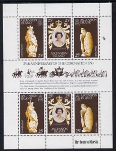 ASCENSION IS. - 1978 - Coronation, 25th Anniv - Perf Min Sheet - MNH