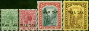 Bahamas 1918 War Tax Set of 4 to 3d SG91-94 Fine MM