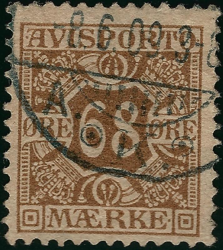 Denmark 1907 Scott P7 Fine attractive Cancel Cat $40 Solid Bargain!