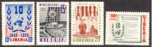 Liberia # C93-96  UN Tenth Anniversary  (4)  VLH Unused