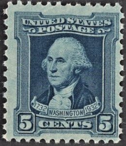 US 710 MNH VF 5 Cent Washington-Blue