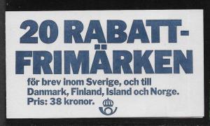 SWEDEN SC# 1595a  COMP BKLT/20  VF/MNH 1986