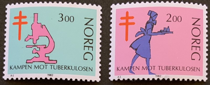 Norway 1982 #802-3 MNH. Anti TB