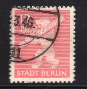 German Democratic Republic  Russian zone  #11N5a  used 1945 . 12pf Perf. 13 1/2