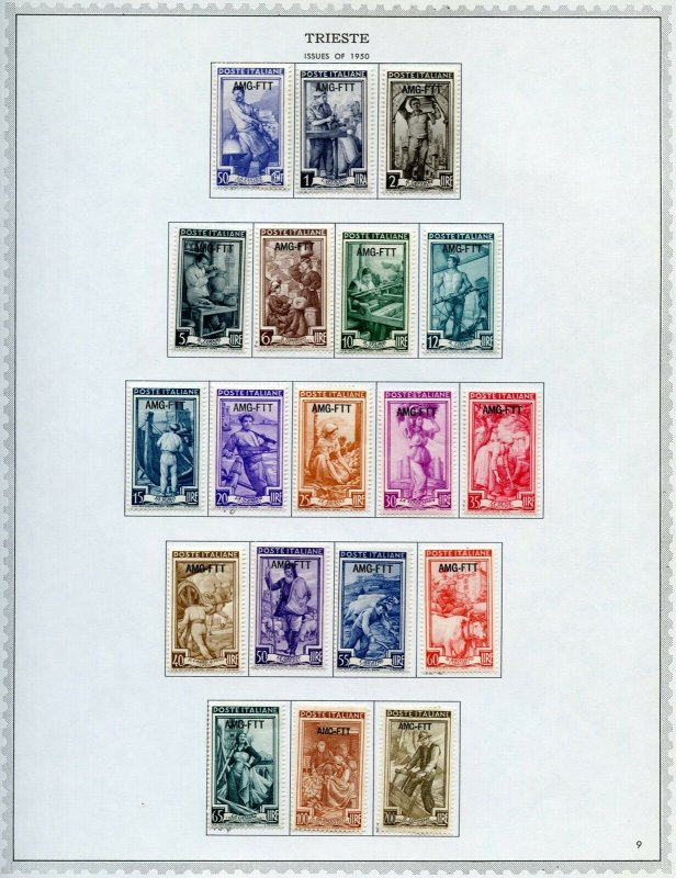 Italy /Trieste Scott 90-108 issue of 1950 mint Hinged set 